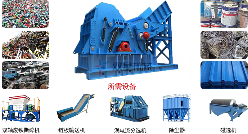 廢鐵破碎機結(jié)構(gòu)流程